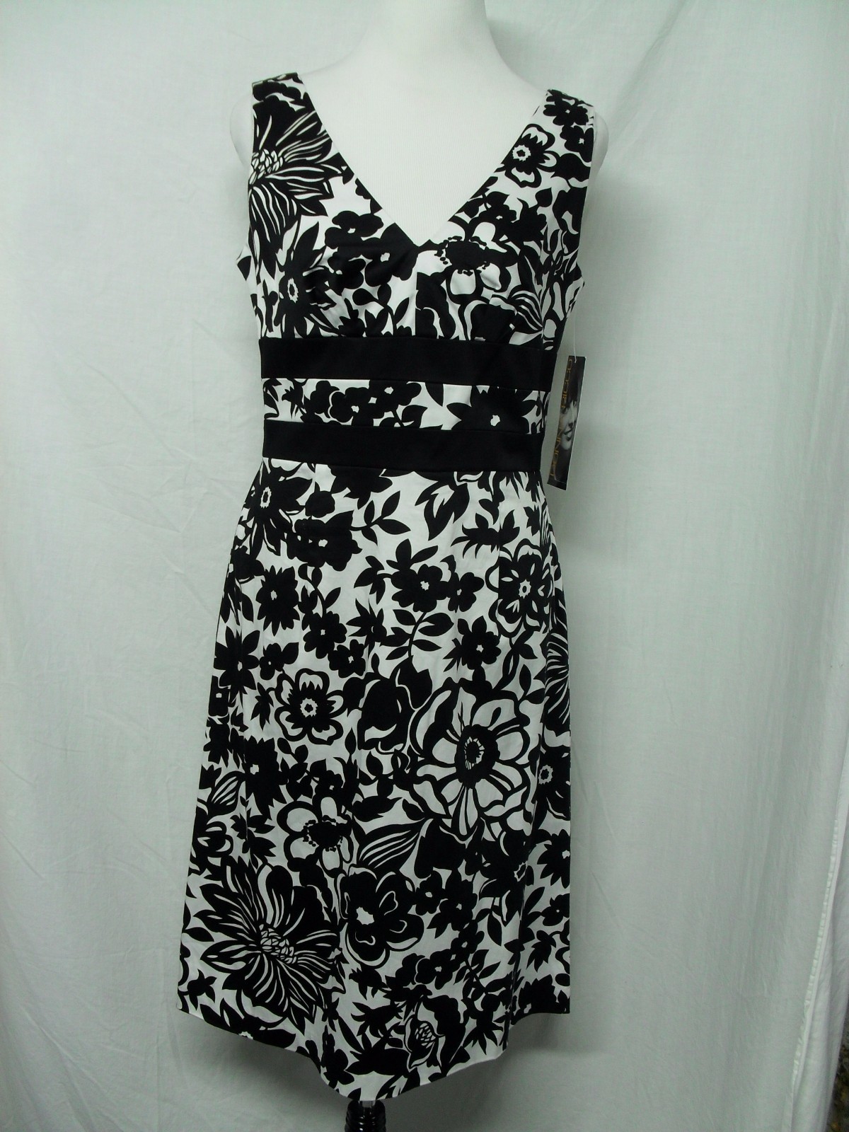 Donna Ricco Black Cotton Dress